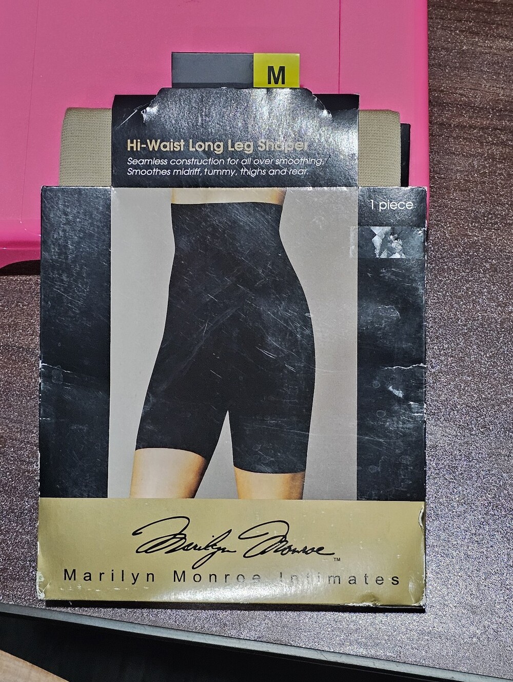 SALE NWT MARILYN MONROE High Waist Long Leg Shaper IN BOX Size M Color: CAFE